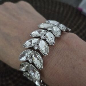 Elegant Silver Crystal Bracelet